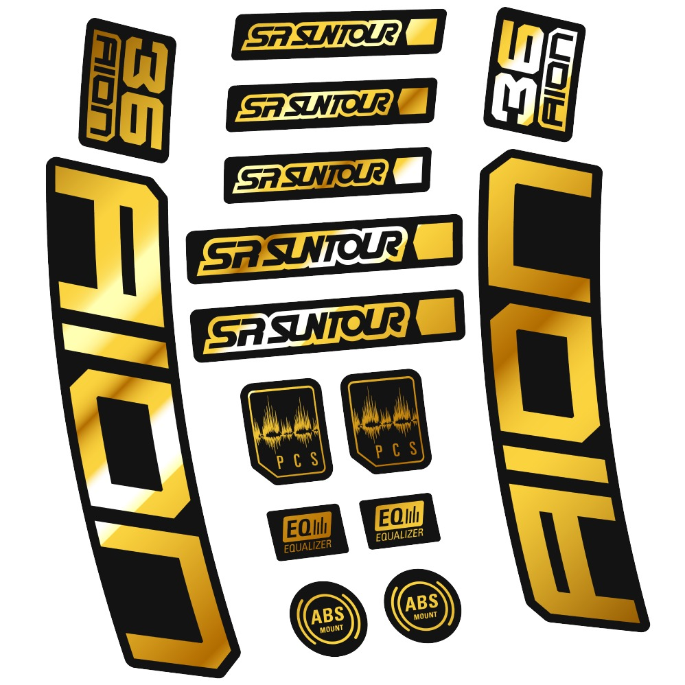 SR Suntour Aion 36 Boost White Pegatinas en vinilo adhesivo hORQUILLA (14)