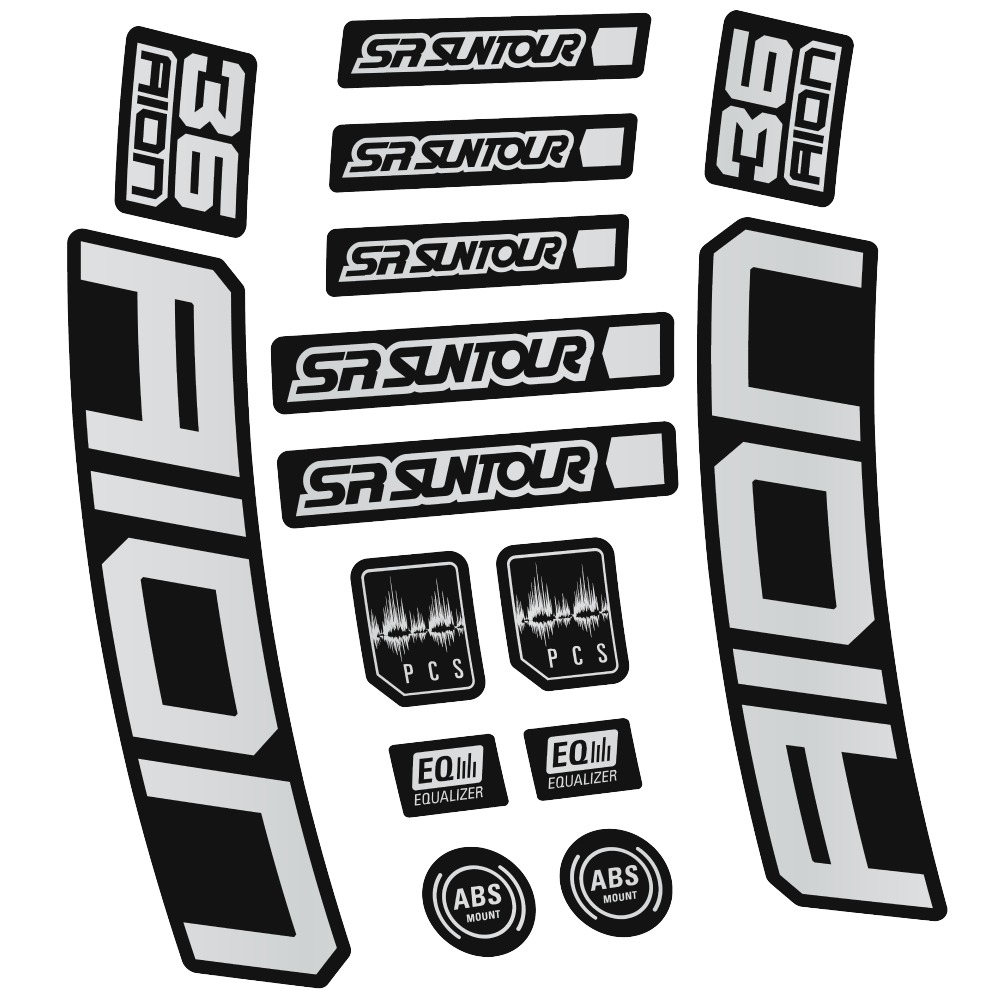 SR Suntour Aion 36 Boost White Pegatinas en vinilo adhesivo hORQUILLA (15)