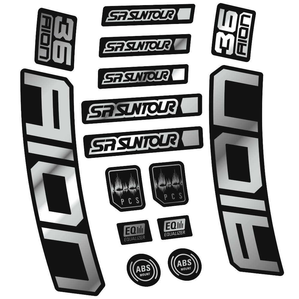 SR Suntour Aion 36 Boost White Pegatinas en vinilo adhesivo hORQUILLA (16)