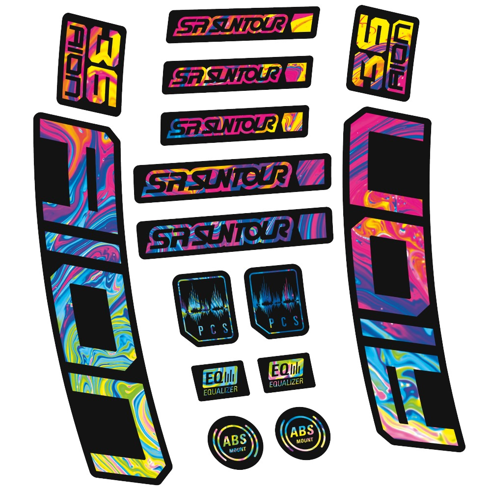 SR Suntour Aion 36 Boost White Pegatinas en vinilo adhesivo hORQUILLA (17)