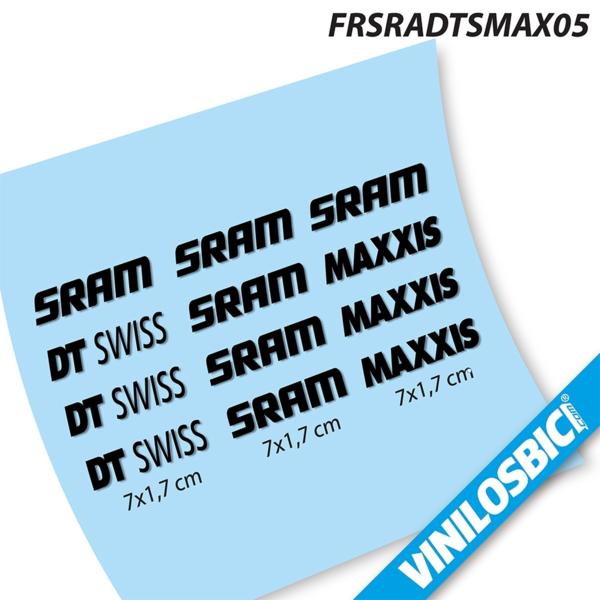 Sram, DT Swiss, Maxxis, pegatinas en vinilo adhesivo (1)