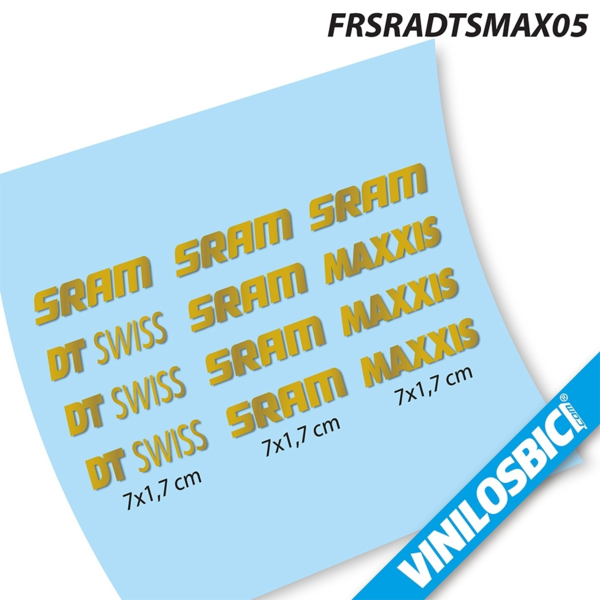 Sram, DT Swiss, Maxxis, pegatinas en vinilo adhesivo (5)