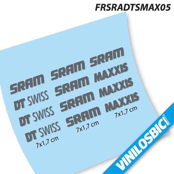 Sram, DT Swiss, Maxxis, pegatinas en vinilo adhesivo (6)