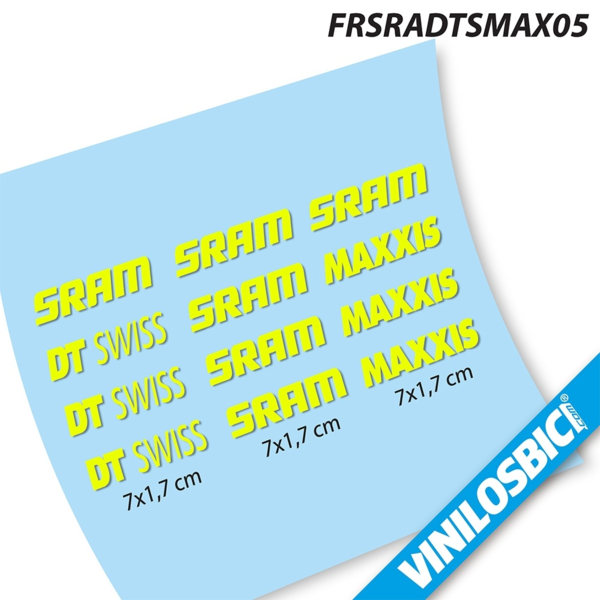 Sram, DT Swiss, Maxxis, pegatinas en vinilo adhesivo (7)