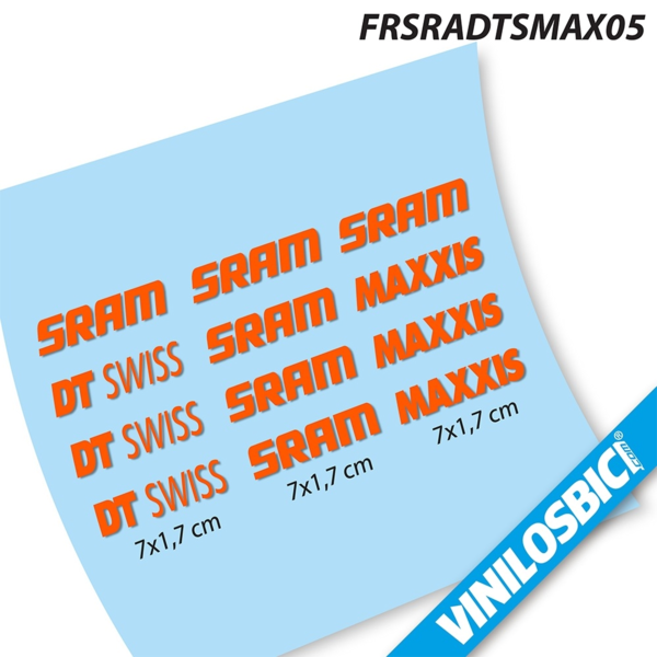 Sram, DT Swiss, Maxxis, pegatinas en vinilo adhesivo (9)
