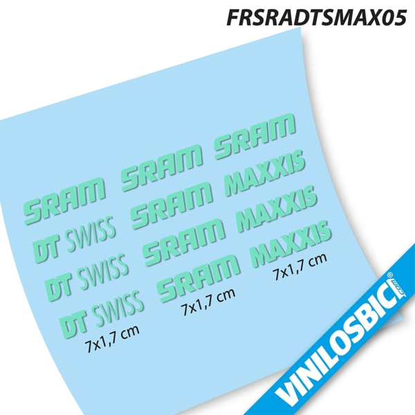 Sram, DT Swiss, Maxxis, pegatinas en vinilo adhesivo (10)