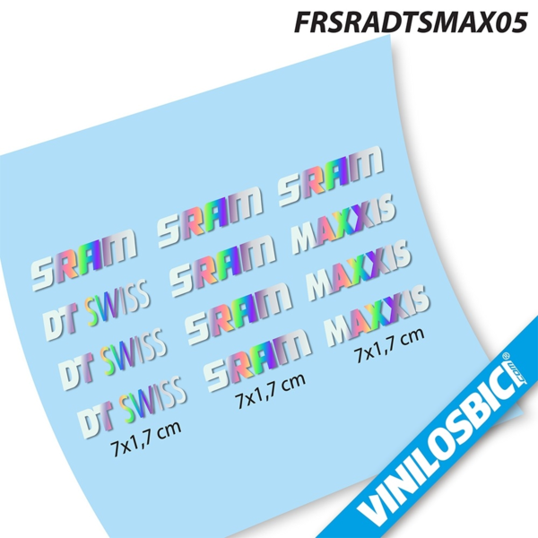Sram, DT Swiss, Maxxis, pegatinas en vinilo adhesivo (11)