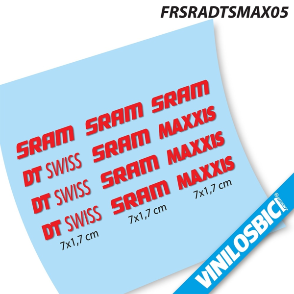 Sram, DT Swiss, Maxxis, pegatinas en vinilo adhesivo (12)
