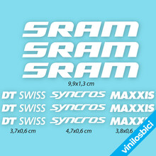 Sram DT Swiss Syncross Maxxis Pegatinas en vinilo adhesivo Cuadro