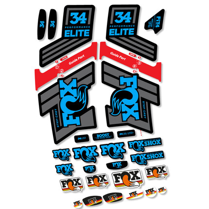 Pegatinas para Horquilla Fox 34 SC Elite 2019 en vinilo adhesivo stickers graphics calcas adesivi autocollants