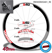 Sram S40, vinilos adhesivos llanta perfil 40mm