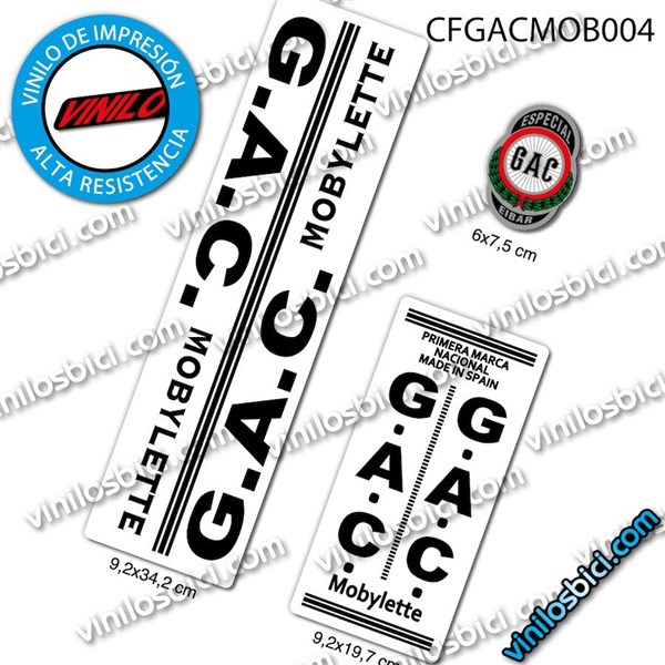 GAC vinilos bicicleta clasica G.A.