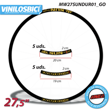 Sunringlé Duroc 40 pegatinas en vinilo adhesivo llantas 27,5"