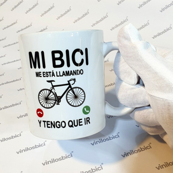Taza cerámica mi bici me está llamando regalo (7)