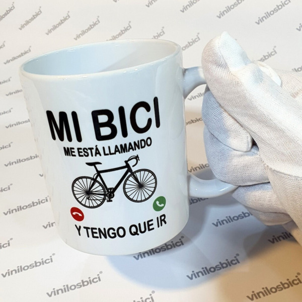 Taza cerámica mi bici me está llamando regalo (8)