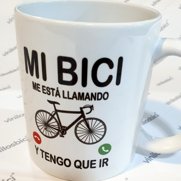 Taza cerámica mi bici me está llamando regalo (10)