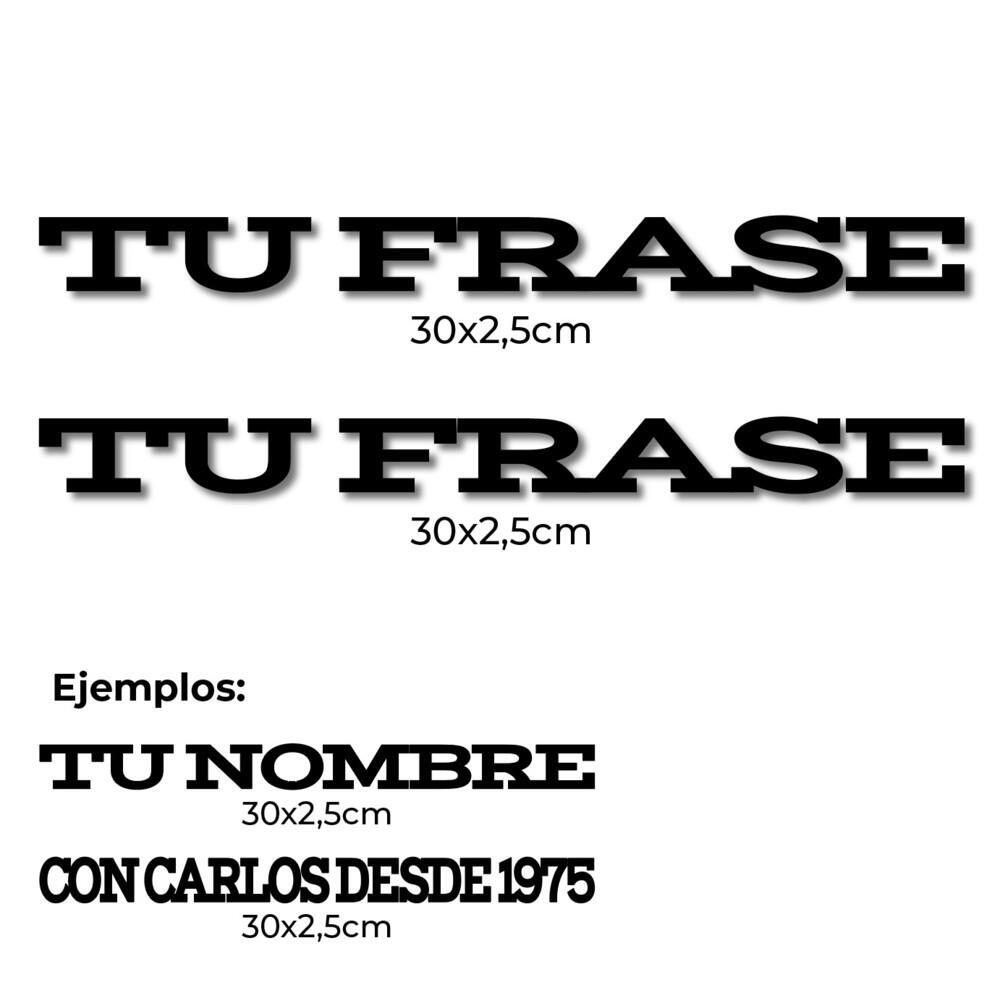 Tu Nombre sin bandera tipo de letra similar Macario Clásica, pegatinas vinilo adhesivo