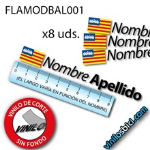 Nombre con bandera Islas Baleares vinilos