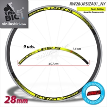 Ursus Izar pegatinas vinilo adhesivo llantas 28mm