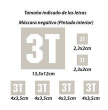 3T pegatinas en vinilo adhesivo Máscara