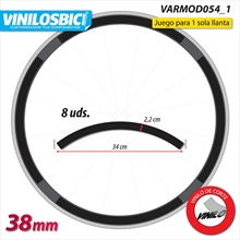 Vinilo negro mate para cubrir parcialmente la llanta.
