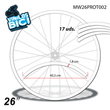 Vinilo blanco protector para llanta 26"
