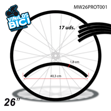 Vinilo negro protector para llanta 26"