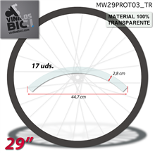 Vinilo transparente protector para llanta 29"