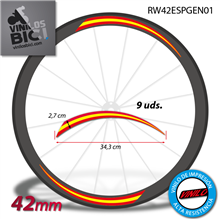 Vinilos adhesivos Bandera, llanta perfil 42mm