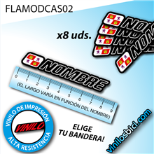 Vinilos adhesivos Bandera +Nombre