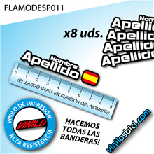 Vinilos adhesivos Bandera +Nombre