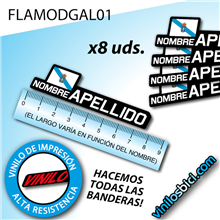 Bandera Galicia+Nombre vinilos adhesivos