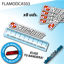 Vinilos adhesivos Bandera +Nombre