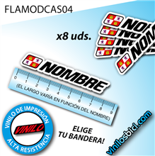 Vinilos adhesivos Bandera +Nombre