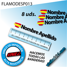 Vinilos adhesivos Bandera +Nombre