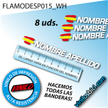 Vinilos adhesivos Bandera +Nombre