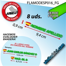 Vinilos adhesivos Bandera +Nombre