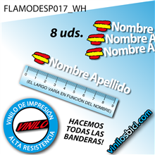Vinilos adhesivos Bandera +Nombre