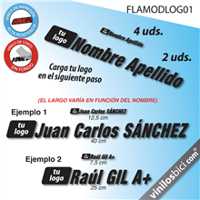 Vinilos adhesivos Logo personalizado +Nombres