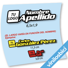 Vinilos adhesivos Logo personalizado +Nombre