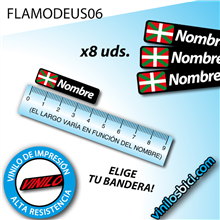 Vinilos adhesivos Nombre +Bandera