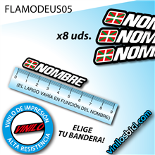 Vinilos adhesivos Nombre +Bandera