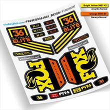 Vinilos adhesivos, pegatinas Fox 36 Performance Elite 2018