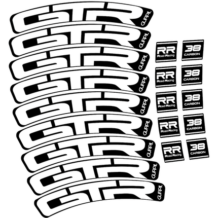 Pegatinas para Gurpil GTR RR Road Racing Disc 38 Carbon en vinilo adhesivo