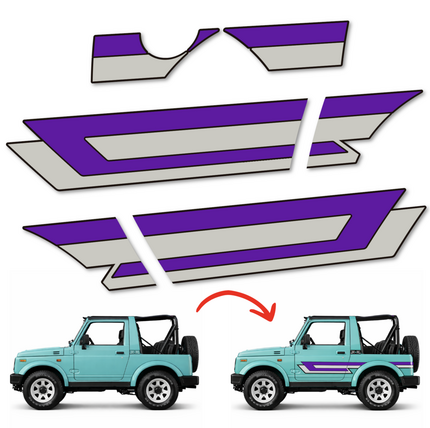 Pegatinas para Suzuki Samurai en vinilo adhesivo stickers graphics calcas adesivi autocollants