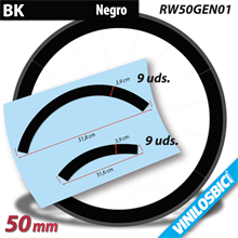 Vinilos para tapar y proteger llanta carretera perfil 50mm, Diseño genérico