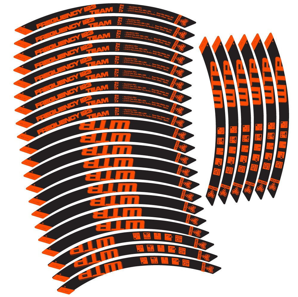 WTB Frequency i23 Team Pegatinas en vinilo adhesivo Llanta MTB (10)