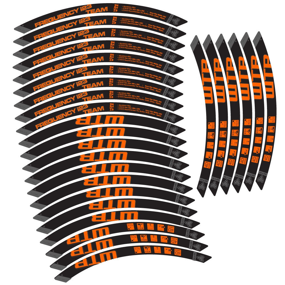WTB Frequency i23 Team Pegatinas en vinilo adhesivo Llanta MTB (11)