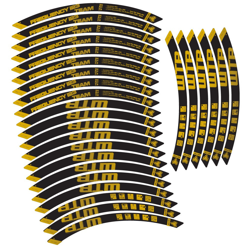 WTB Frequency i23 Team Pegatinas en vinilo adhesivo Llanta MTB (13)