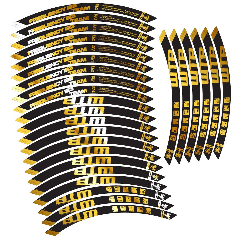 WTB Frequency i23 Team Pegatinas en vinilo adhesivo Llanta MTB (14)